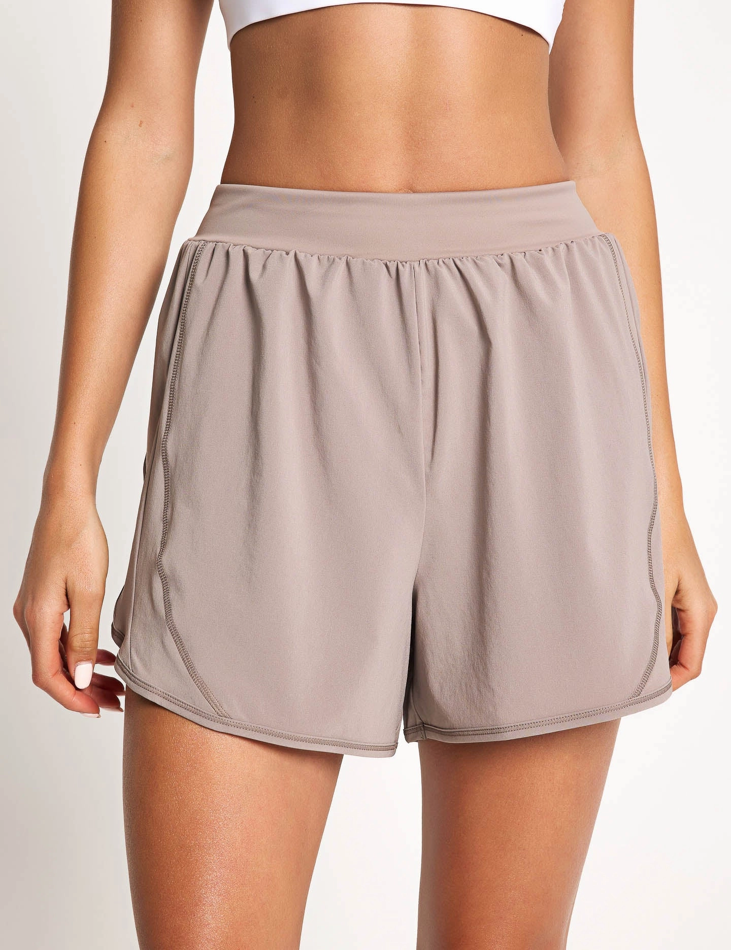 Street Style Festival wear Lux Woven Short - Gritty Grey