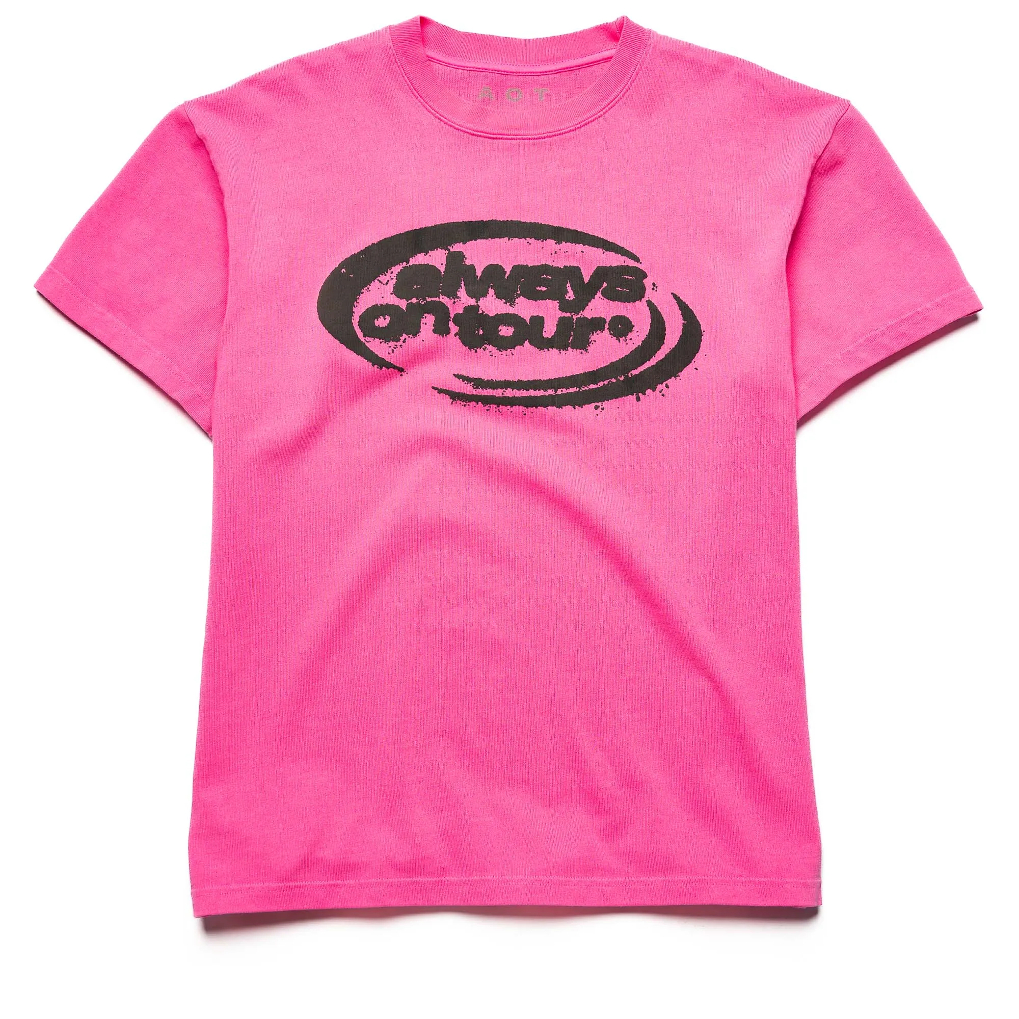 Always On Tour Spinner Tee - Pink Ballroom Event Lightweight texture