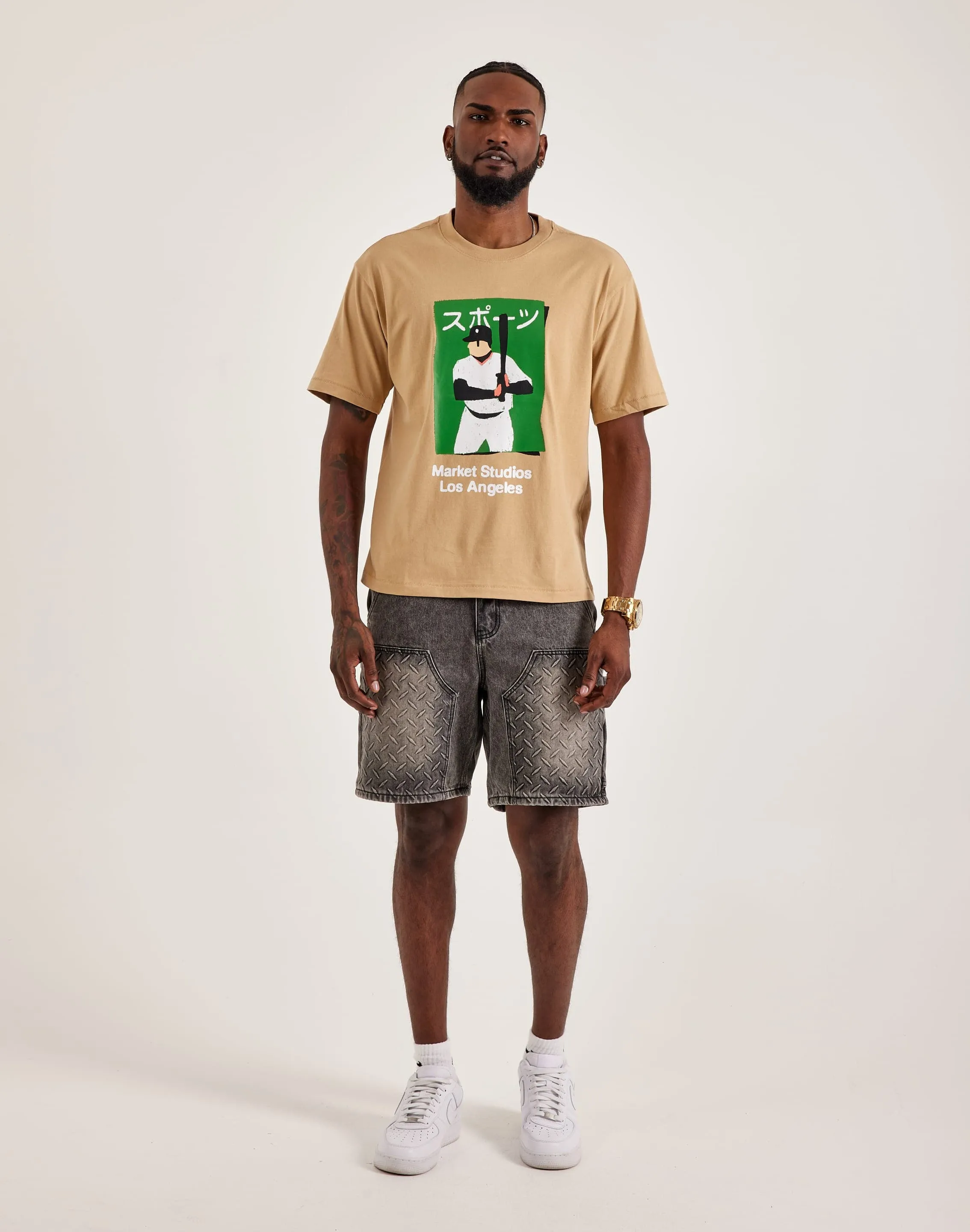SweatWickingLining Date Vibe Market Illustrated Baseball Tee