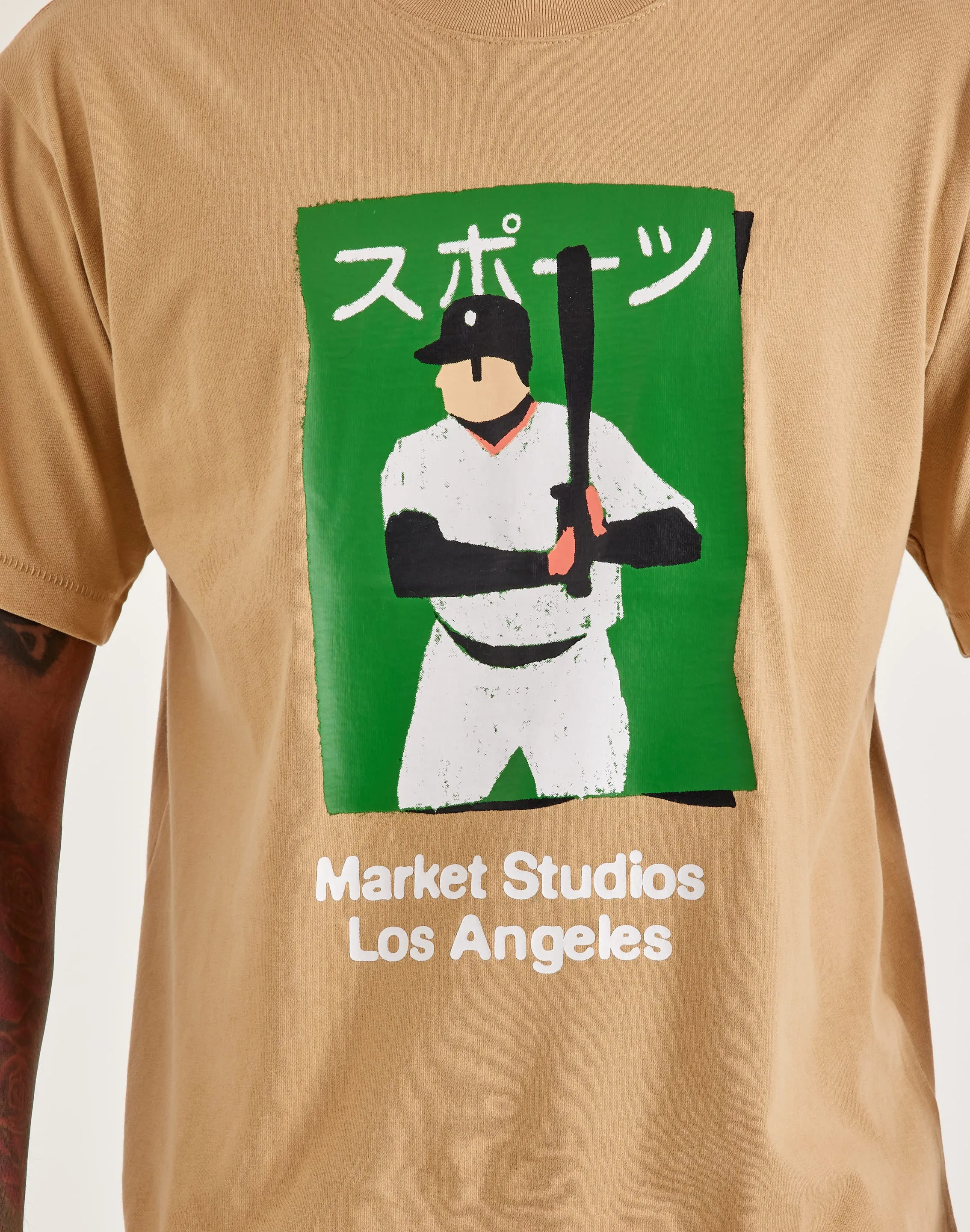 Market Illustrated Baseball Tee HighElasticity