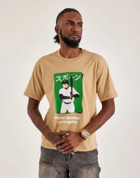 Market Illustrated Baseball Tee EcoFriendlyMaterial outdoor mode