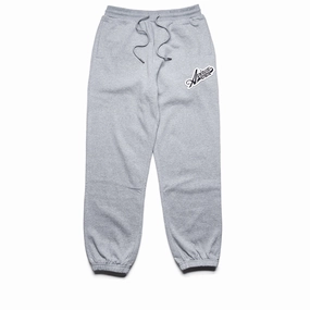 Flexible High Density Knit Avirex Script Jogger - Heather Grey