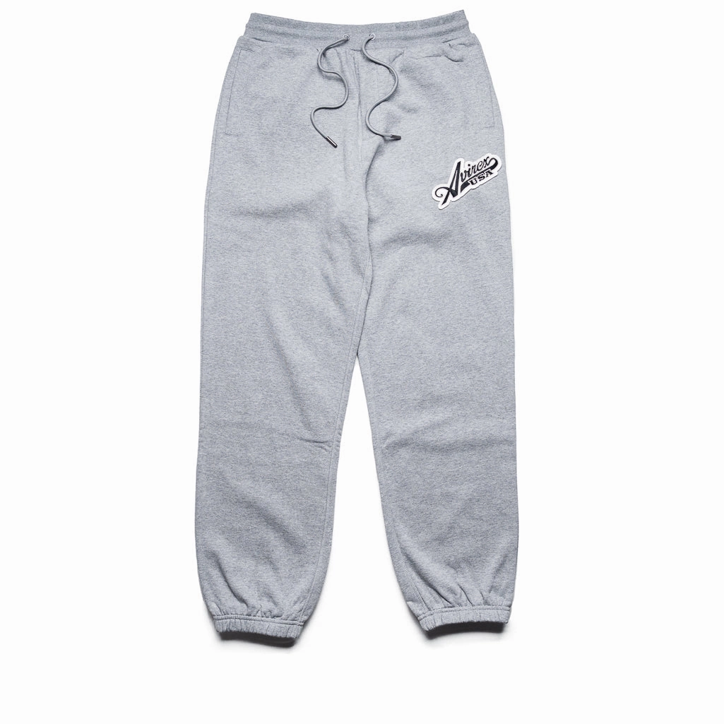 GussetedCrotch Dynamic Flex Zones Avirex Script Jogger - Heather Grey