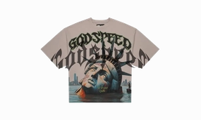 Sunken Liberty T-Shirt "Stone Wash" Move Fast DoubleLayeredHem