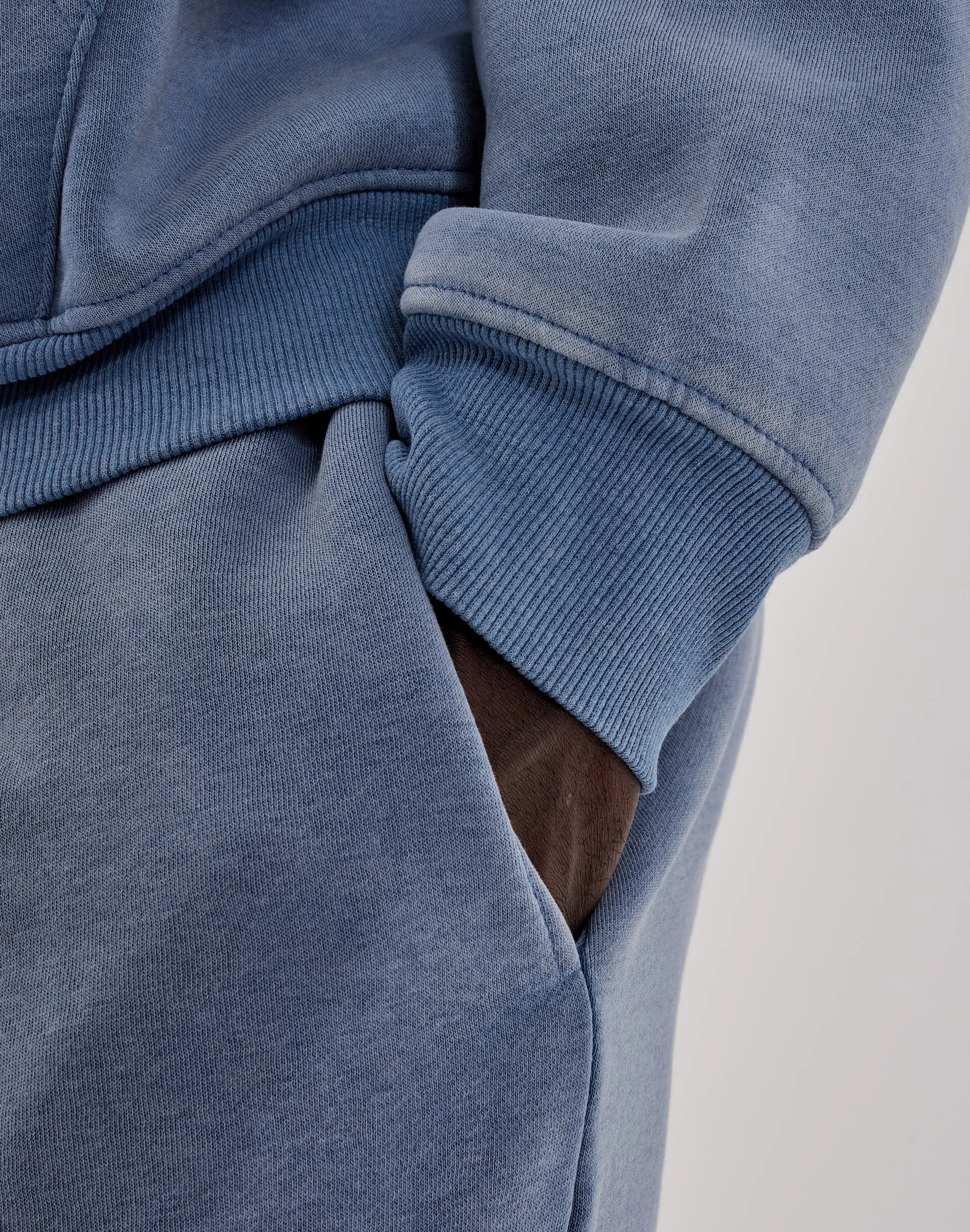 Adjustable Hem LowBulkFabric DH Essentials Acid Wash Fleece Sweatpants