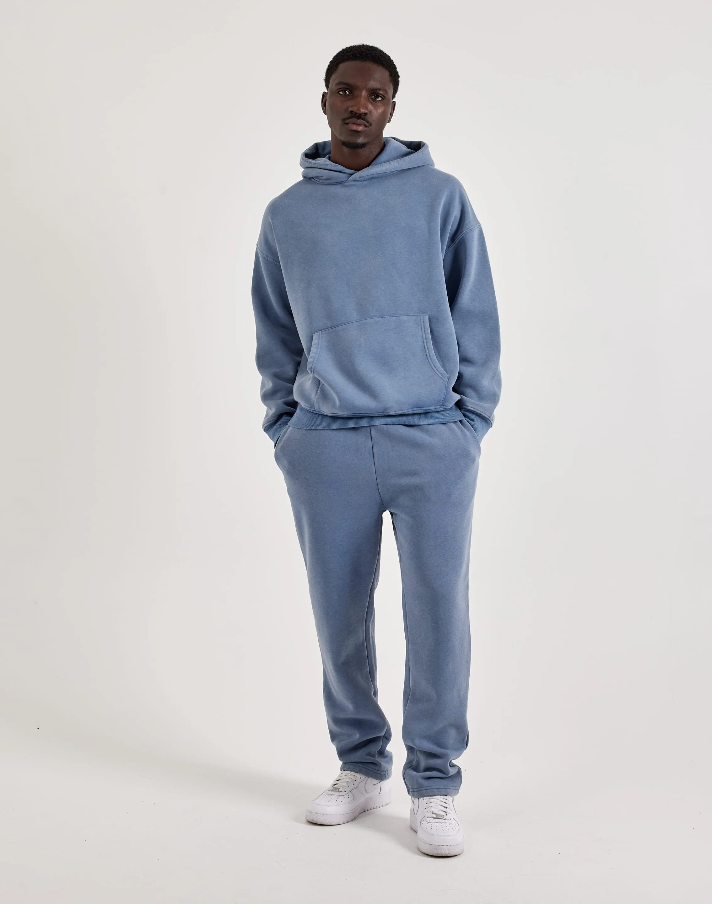 DH Essentials Acid Wash Fleece Sweatpants Street Fest Reinforced Hem