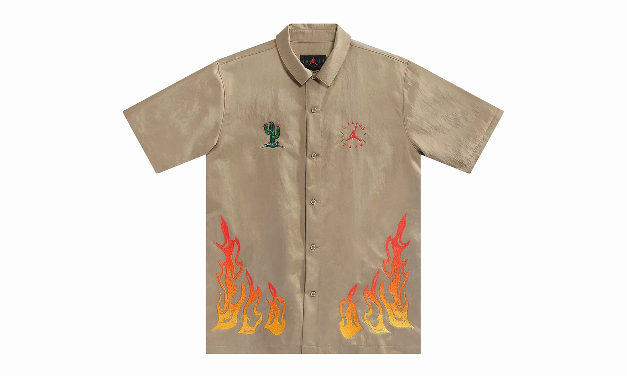 CACTUS JACK BUTTON DOWN SHIRT "Beige" DoubleLayered Fabric