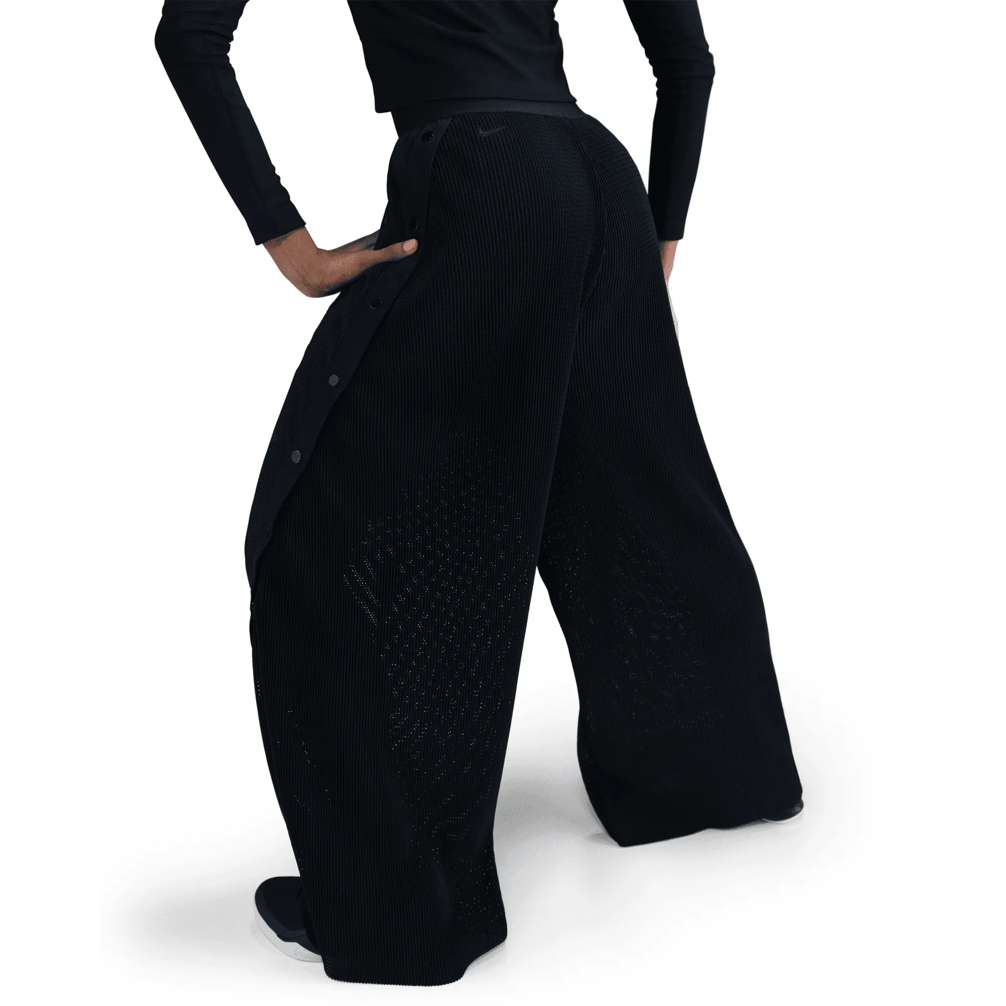 FourWayStretch WMNS KOBE DETAILS PLEATED PANTS - BLACK