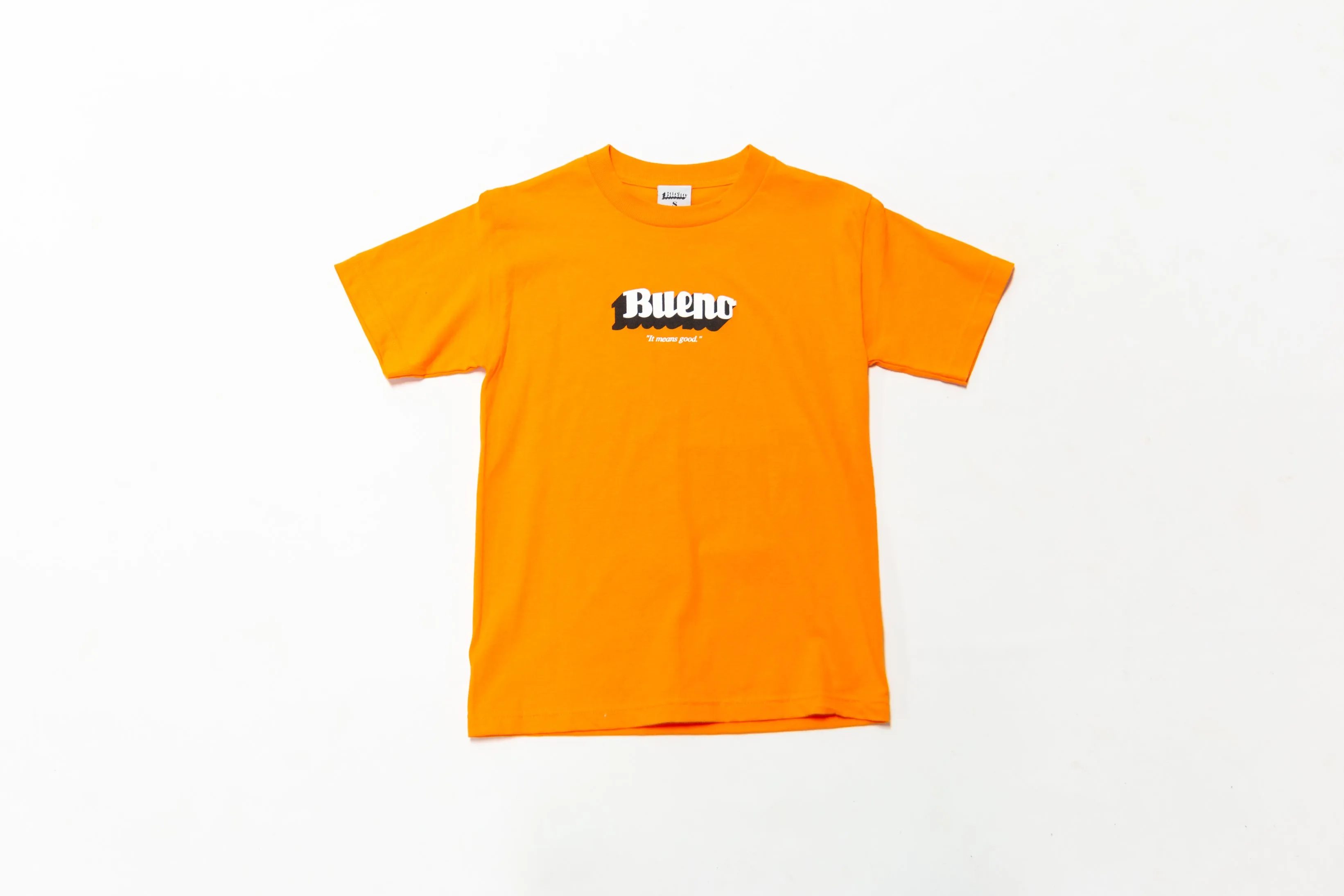 Bueno - Logo Tee (Orange) DoubleLayered Collar WrinkleFree Fabric