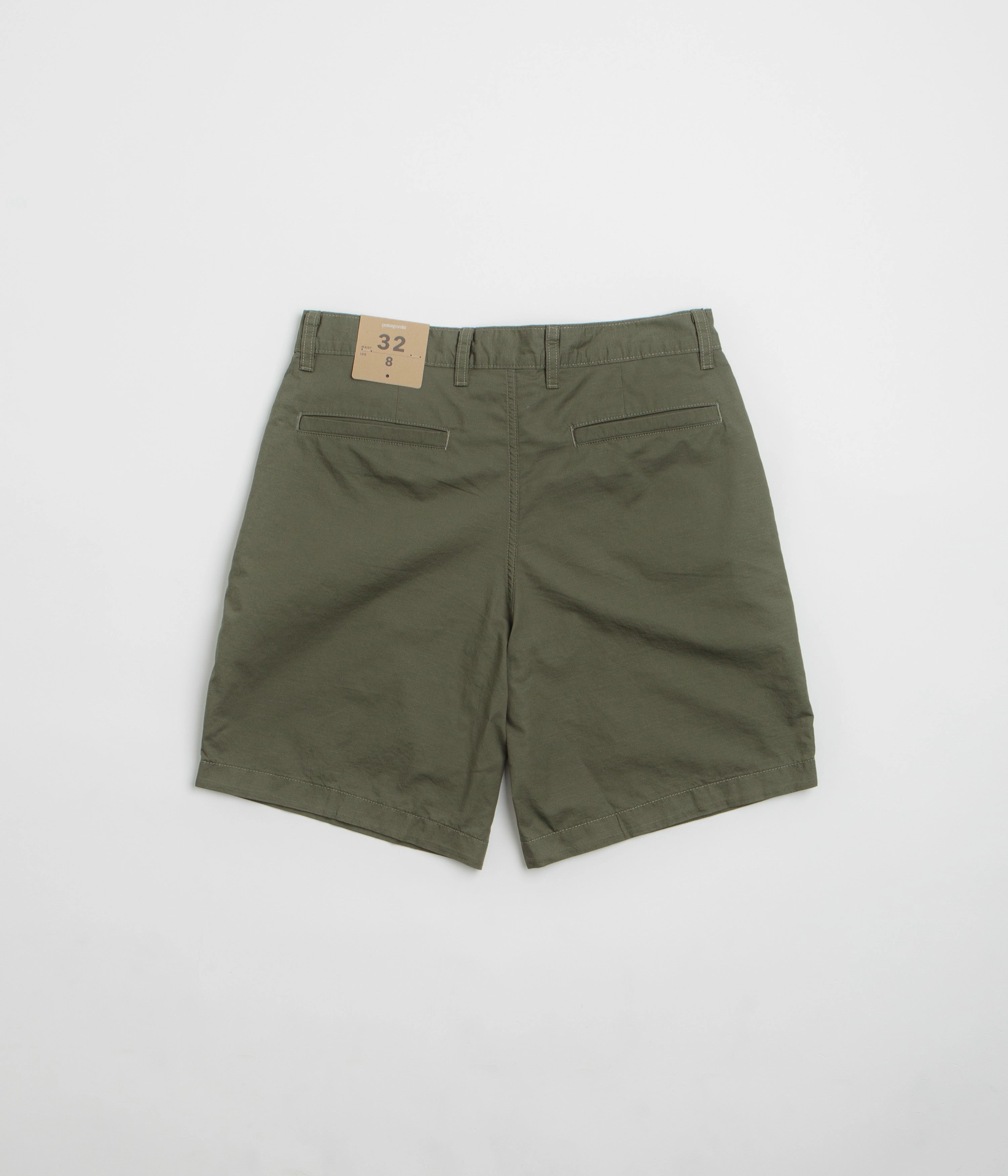 Outdoor Comfort Adjustable Waistband Patagonia Lightweight All-Wear Hemp 8" Shorts - Basin Green