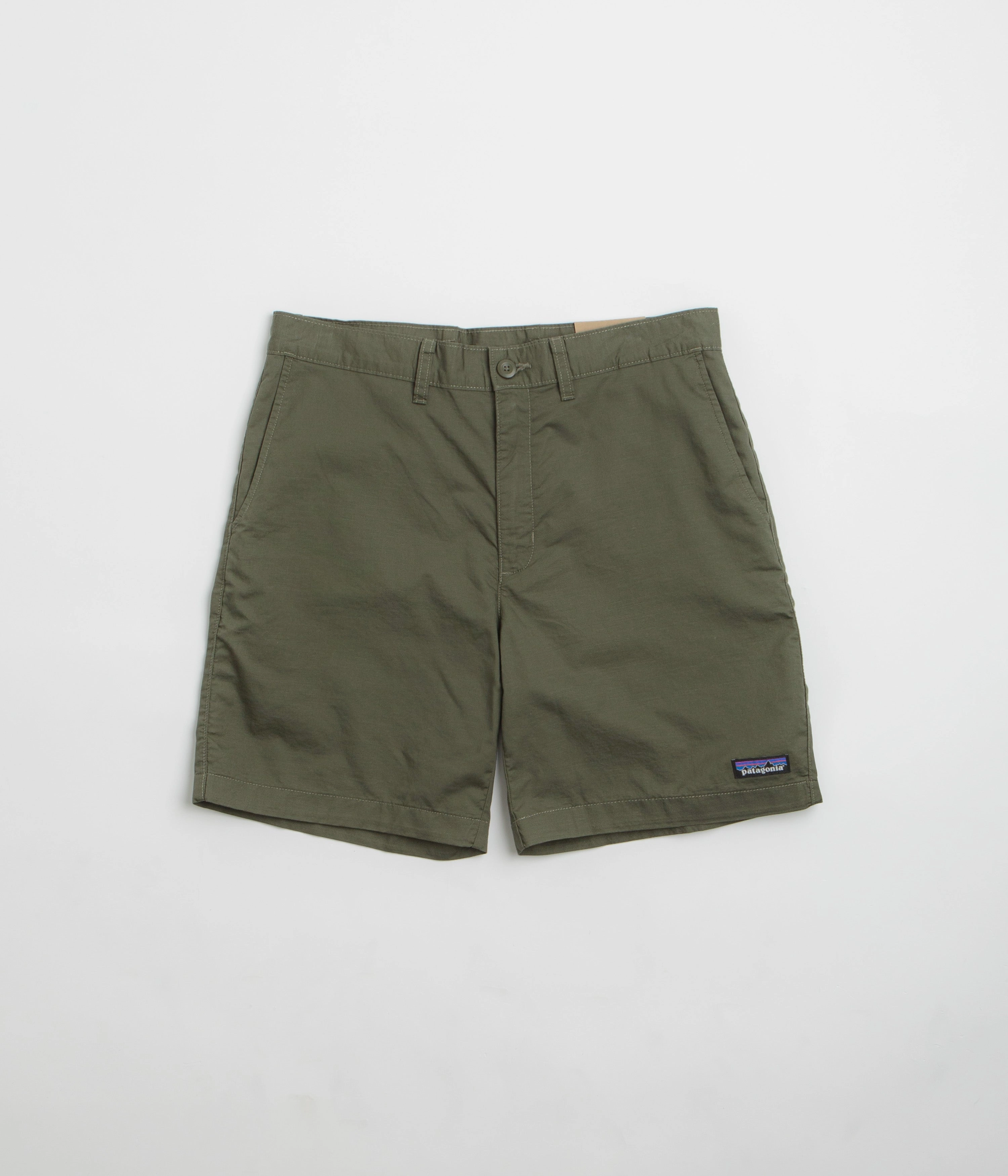 Vacation Outfit Patagonia Lightweight All-Wear Hemp 8" Shorts - Basin Green