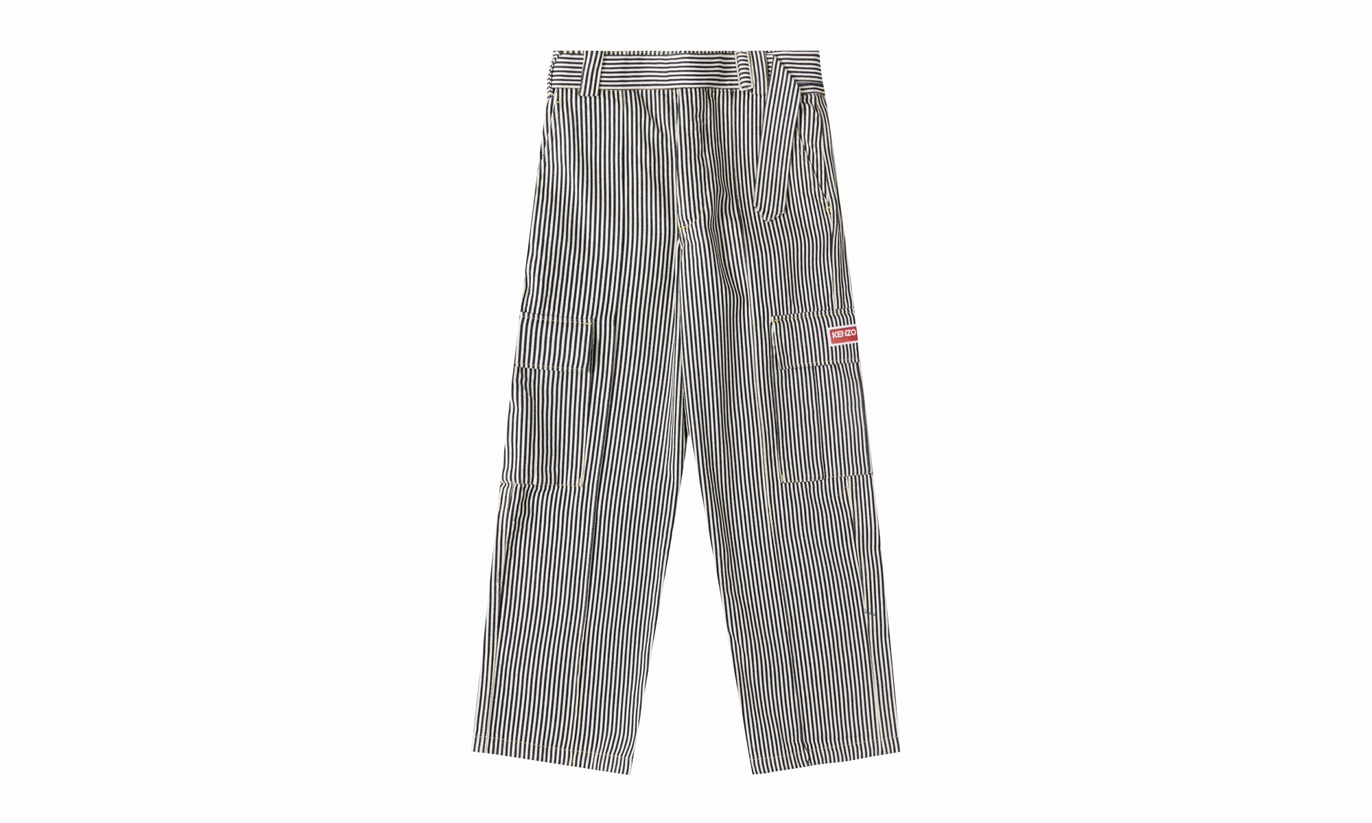 STRIPED JEANS ARMY STRAIGHT JEANS BLUE "BLUE" High Waist Fresh Attire