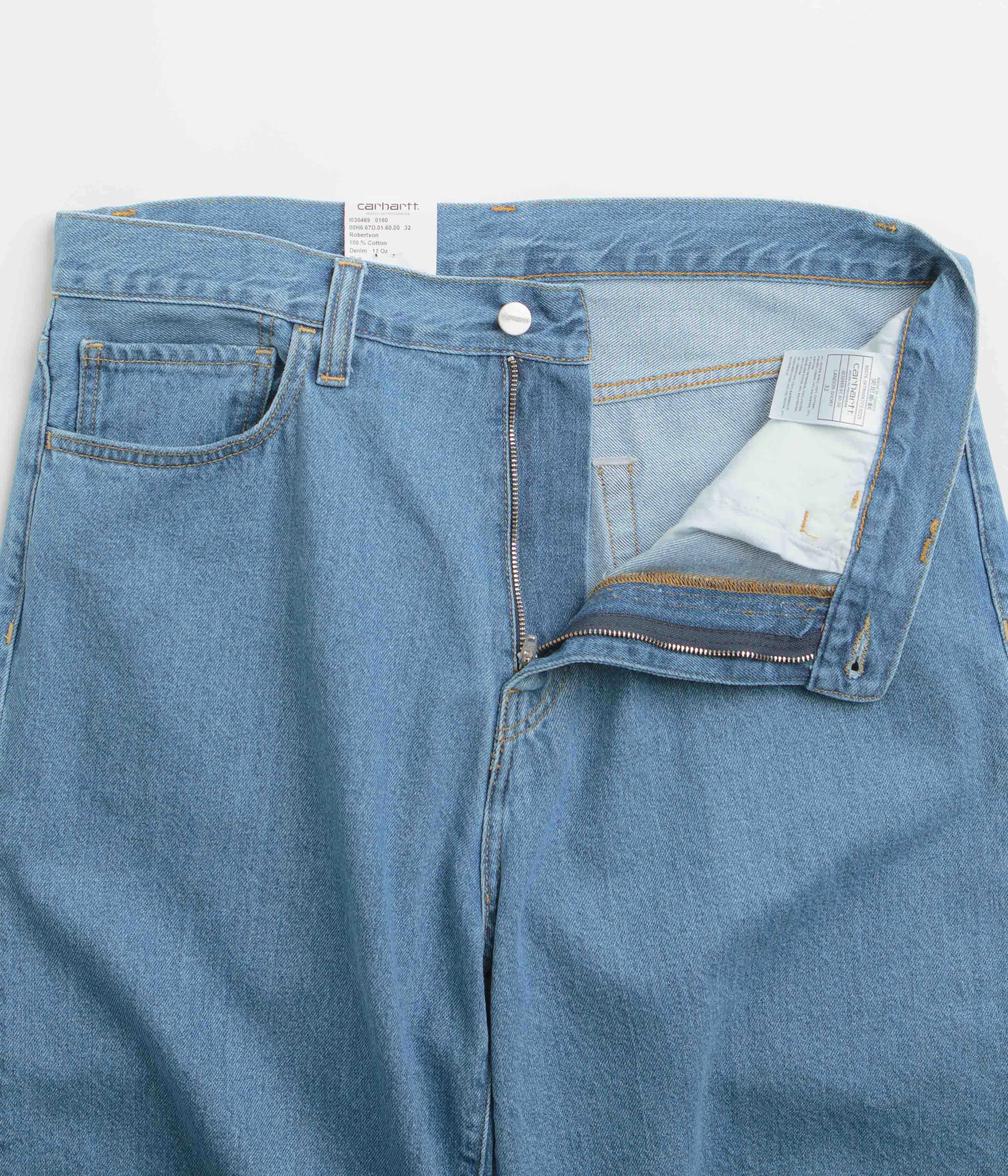 Carhartt Landon Shorts - Blue Heavy Stone Wash Sneakers