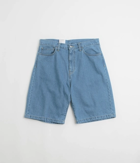 Carhartt Landon Shorts - Blue Heavy Stone Wash Sporty Comfort Flexible Stretch Waist