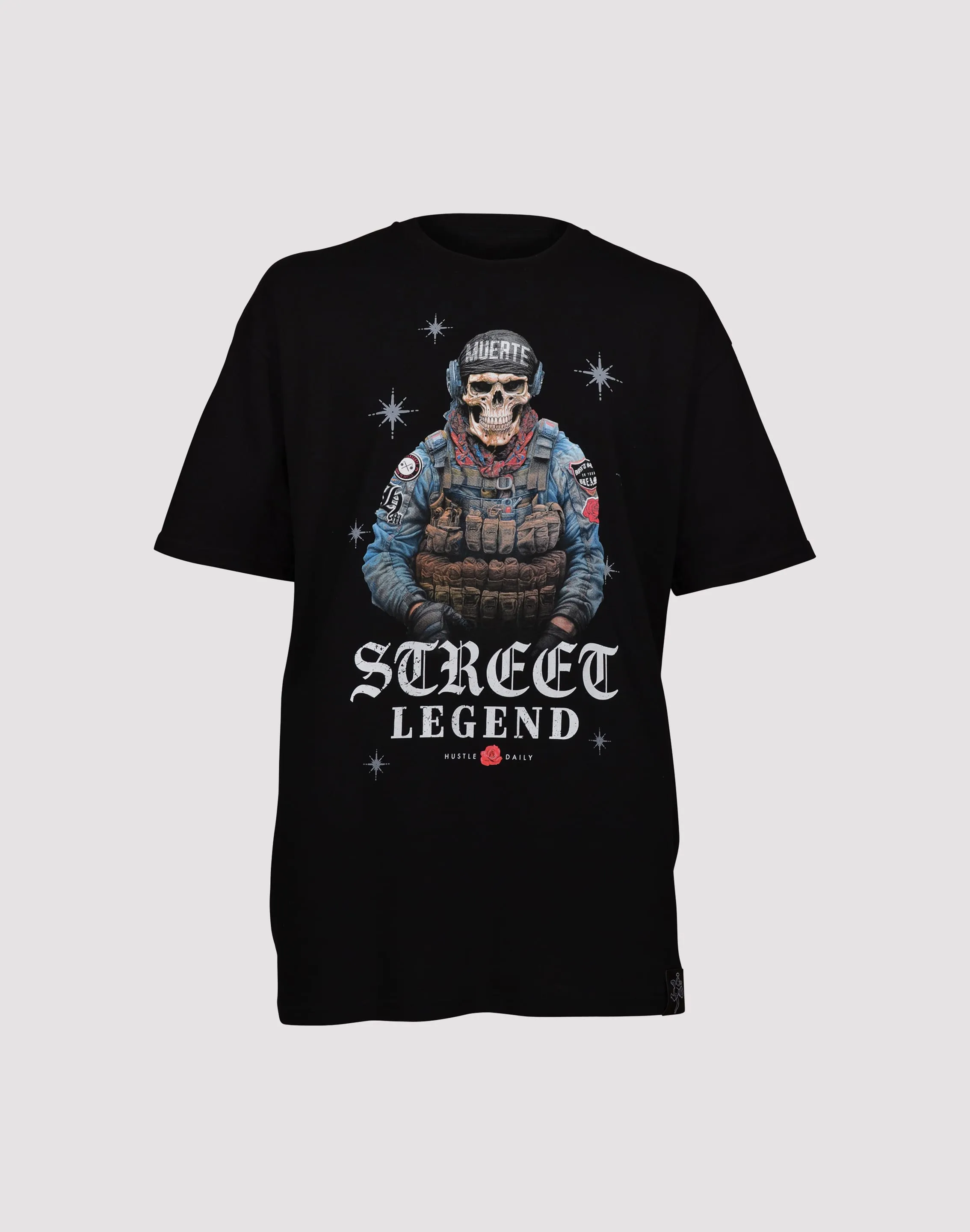 MultiPanelCut HASTAMUERTE LLC Soldier Black Tee