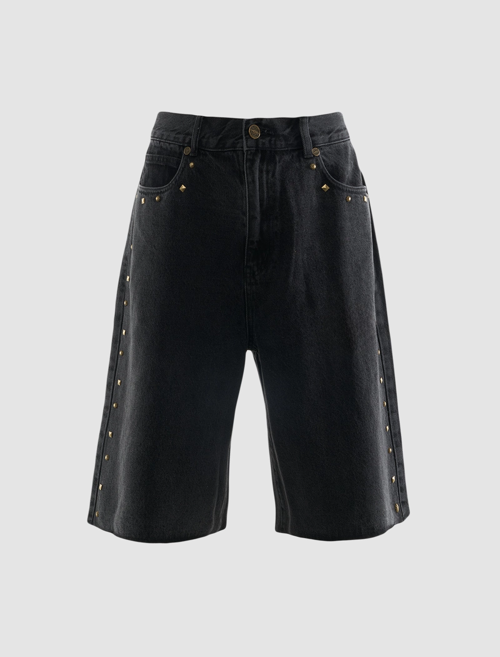 STUDDED DENIM SHORTS Flexible Fit