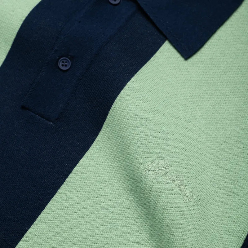 Weekend Style Students Golf Browne S/S Knit Polo Sweater - Navy