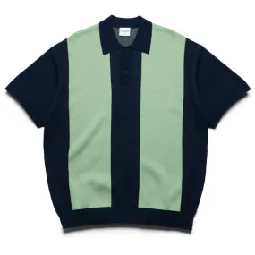 Students Golf Browne S/S Knit Polo Sweater - Navy Travel Friendly