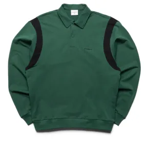 Students Golf Clive L/S Fleece Polo - Pine Personalized Touch