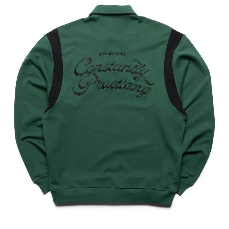 Students Golf Clive L/S Fleece Polo - Pine Weekend Adventure