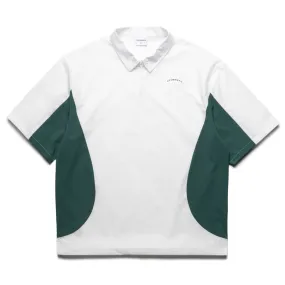 Breathable Material Fashion Statement Students Golf Linwood S/S Poplin Zip Polo - White
