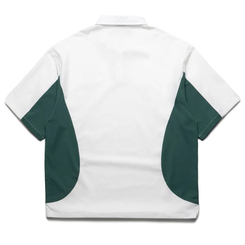 Gym Wear Indoor Comfort Students Golf Linwood S/S Poplin Zip Polo - White