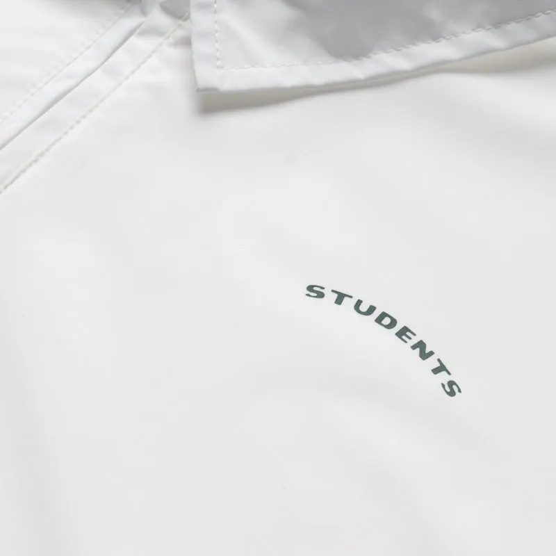 Cocktail Event Embellished Neckline Students Golf Linwood S/S Poplin Zip Polo - White