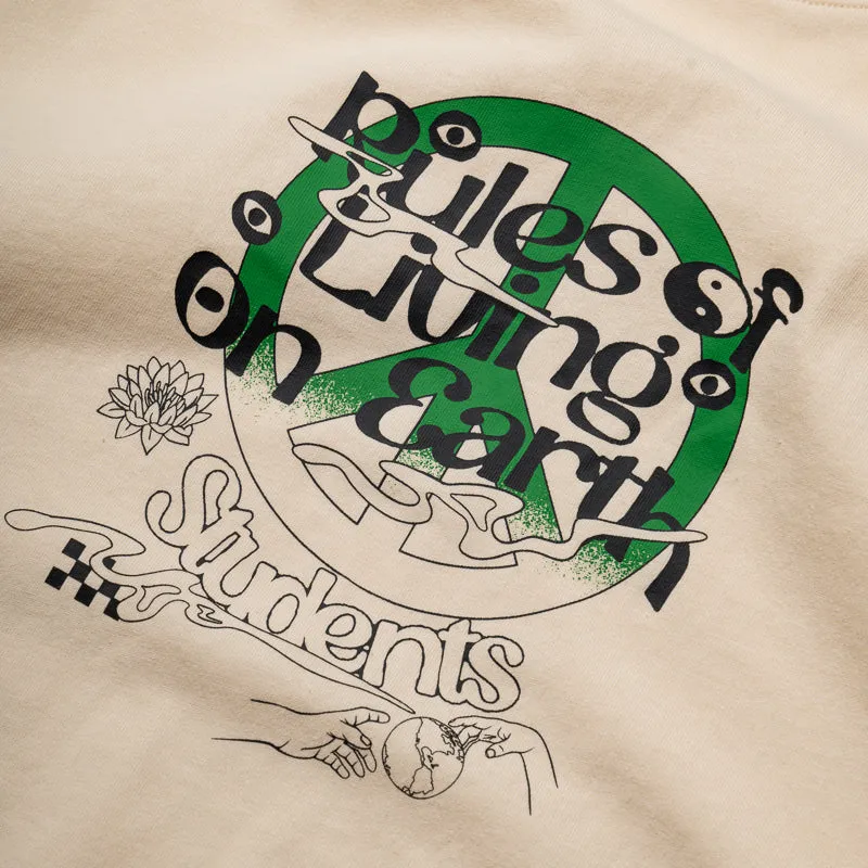 A-line silhouette Students Golf Living On Earth L/S Tee - Nude