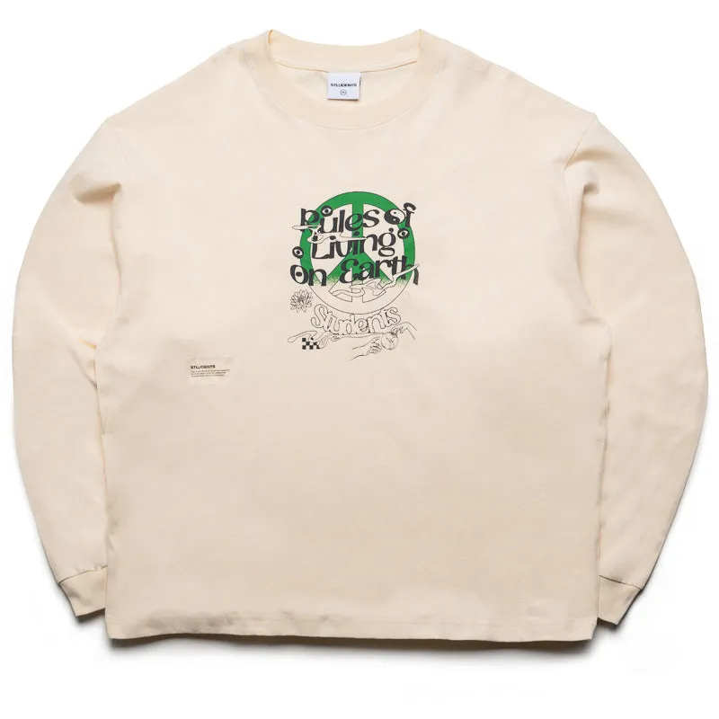 Students Golf Living On Earth L/S Tee - Nude ruching