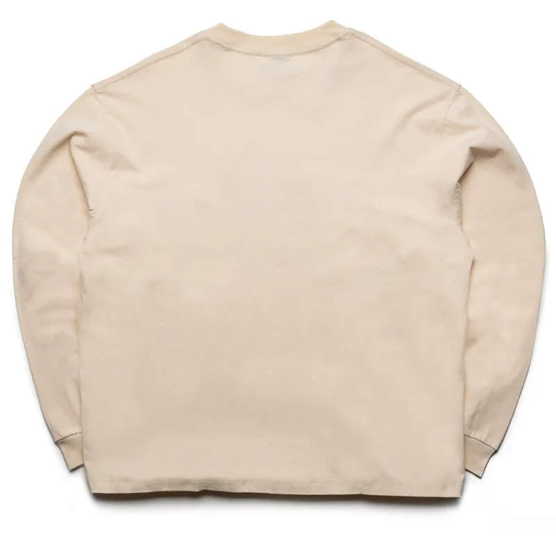Fashion Design Boat Neck Students Golf Living On Earth L/S Tee - Nude
