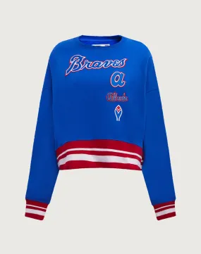 Move Fast Pro Standard MLB Atlanta Braves Retro Classic Rib Crewneck