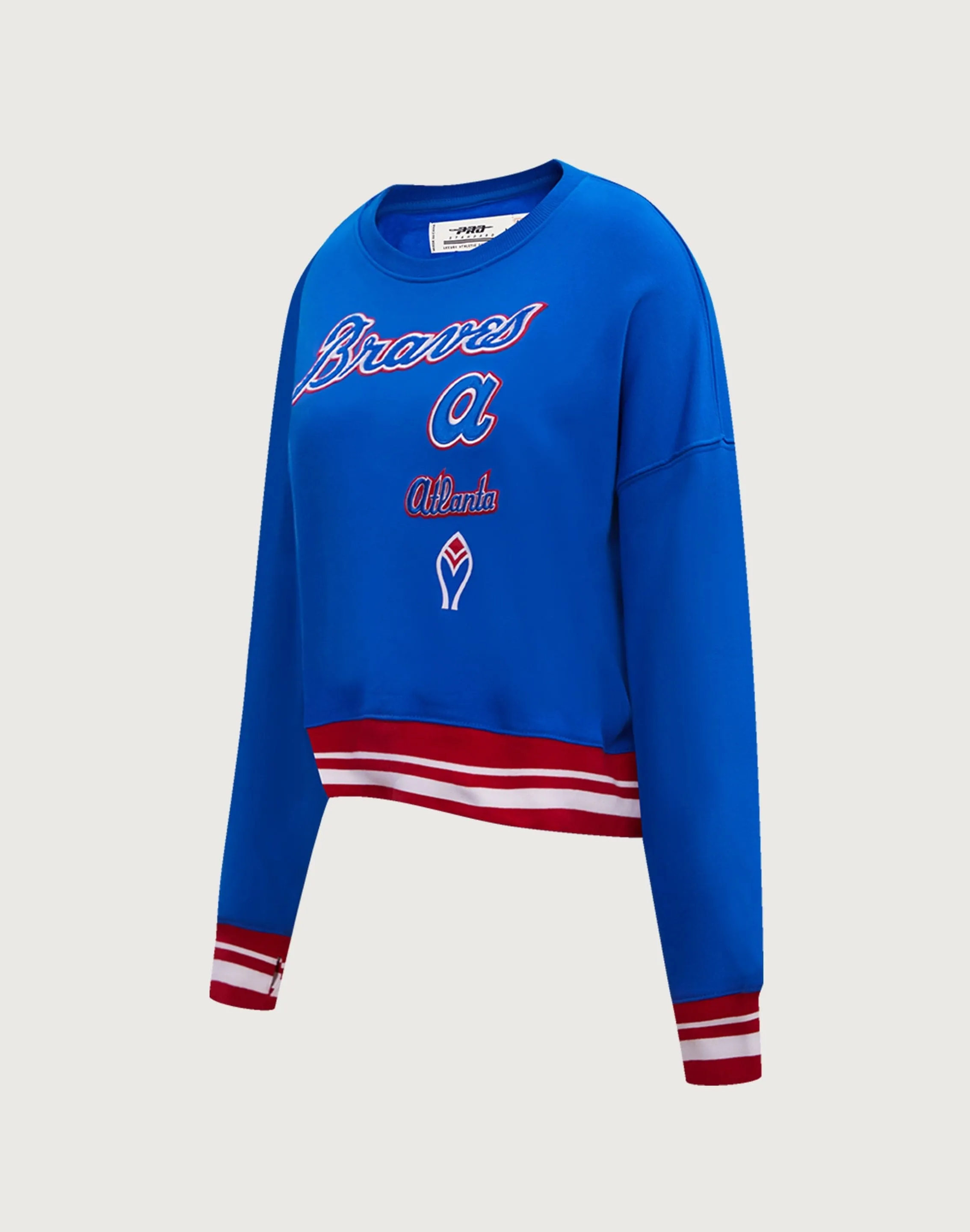Pro Standard MLB Atlanta Braves Retro Classic Rib Crewneck Thick Glow clean look