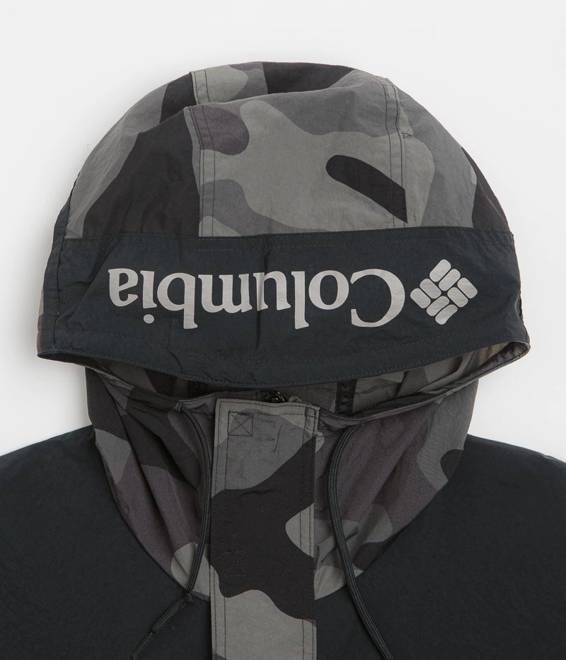 Columbia Challenger II Novelty Windbreaker Jacket - Black Mod Camo / Black Fray Resistant Finish Loose Fit