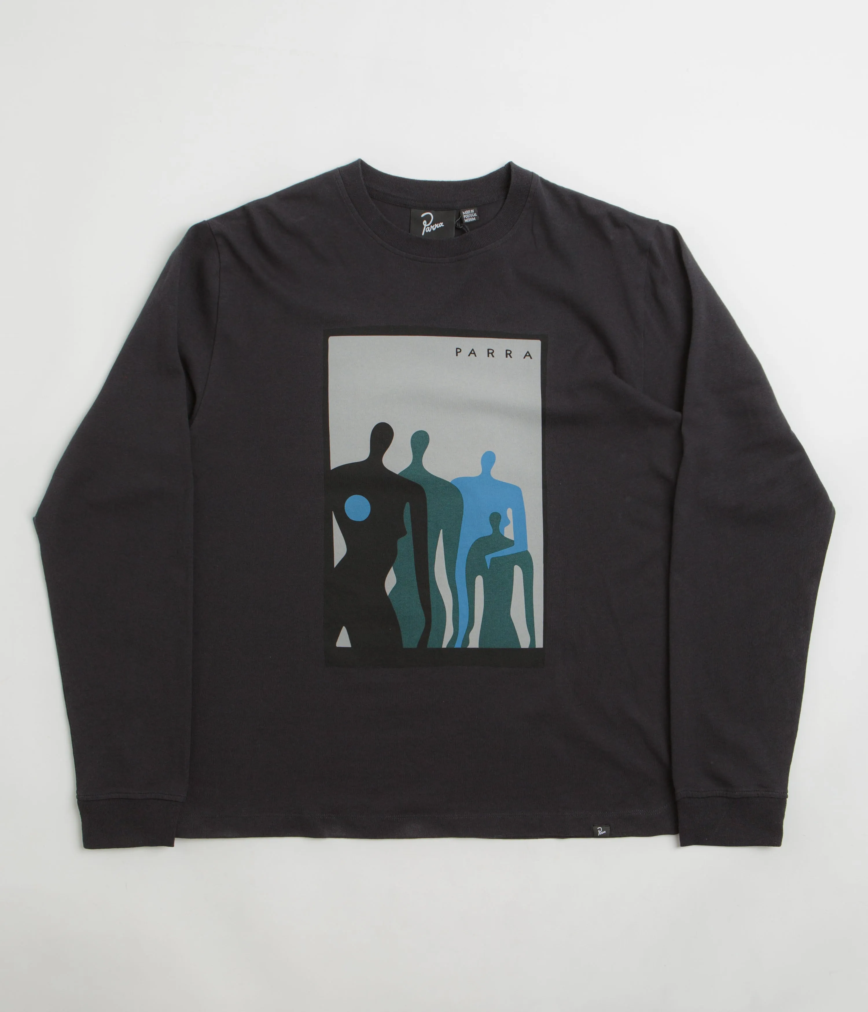 by Parra The Visitors Long Sleeve T-Shirt - Black zoo