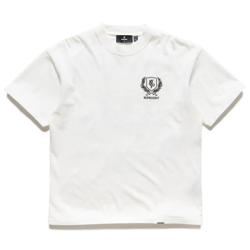 softball sequin Represent Crest Tee - Flat White