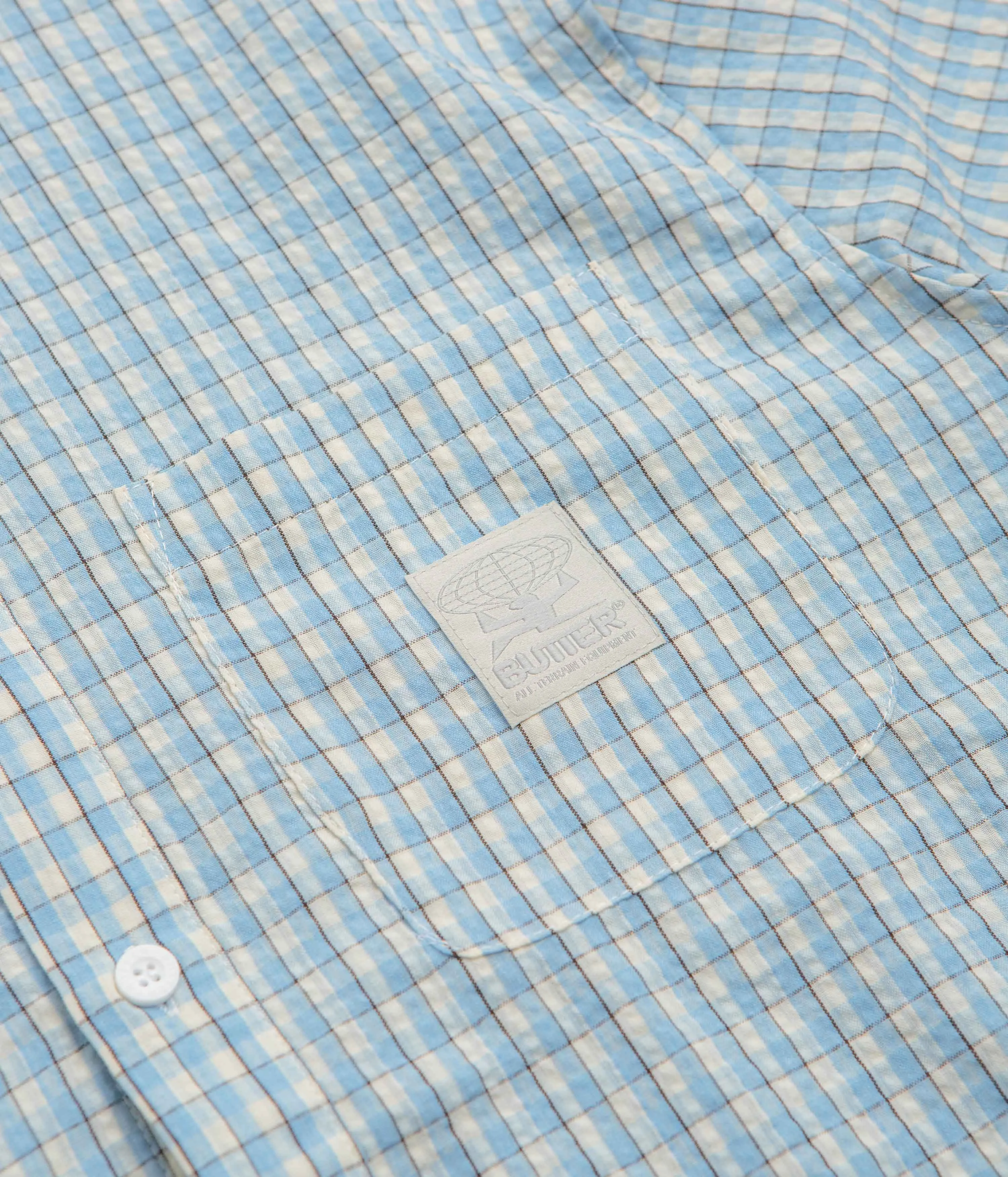 Dinner Date Butter Goods Equipment Short Sleeve Shirt - Blue