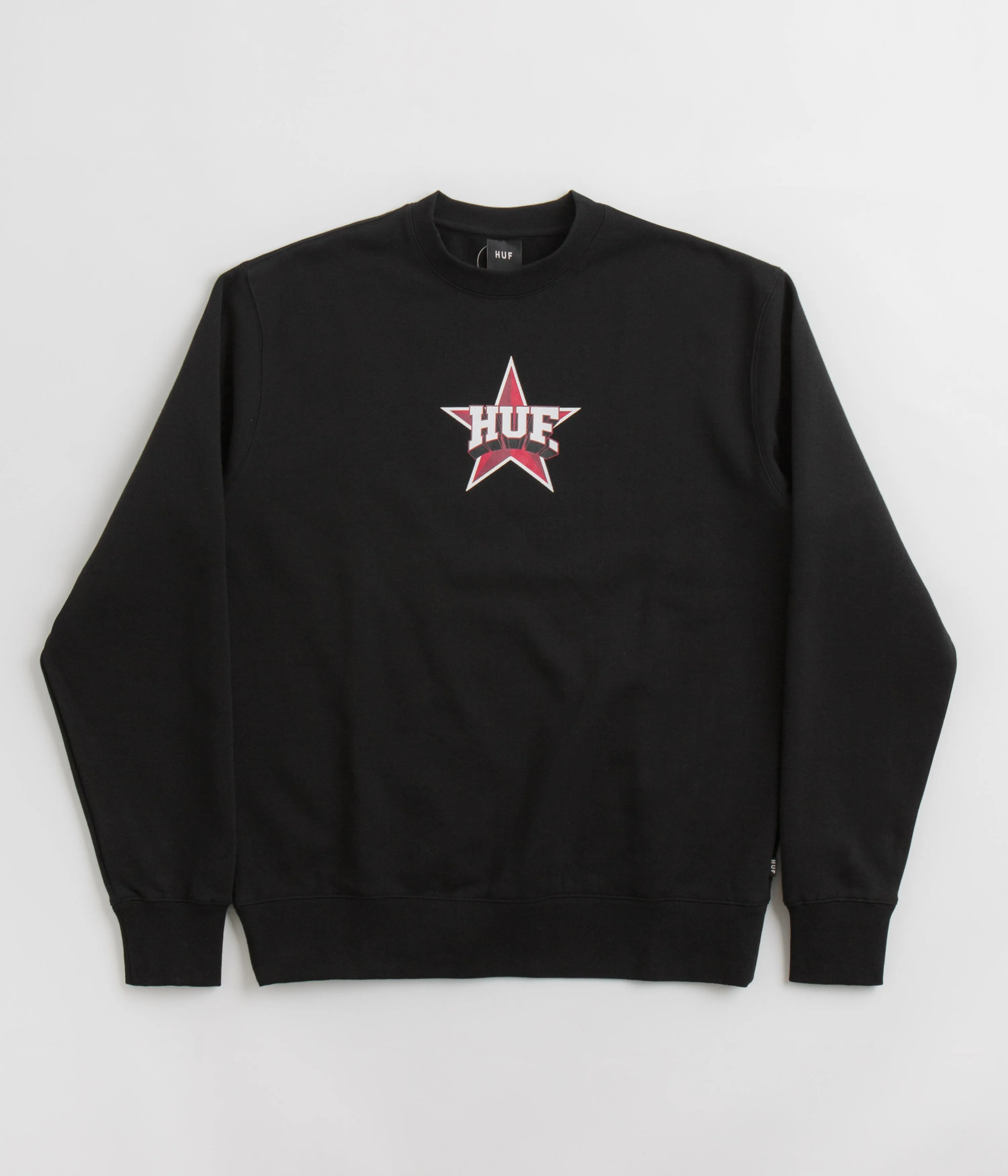 Flannel Unisex HUF All Star Crewneck Sweatshirt - Black