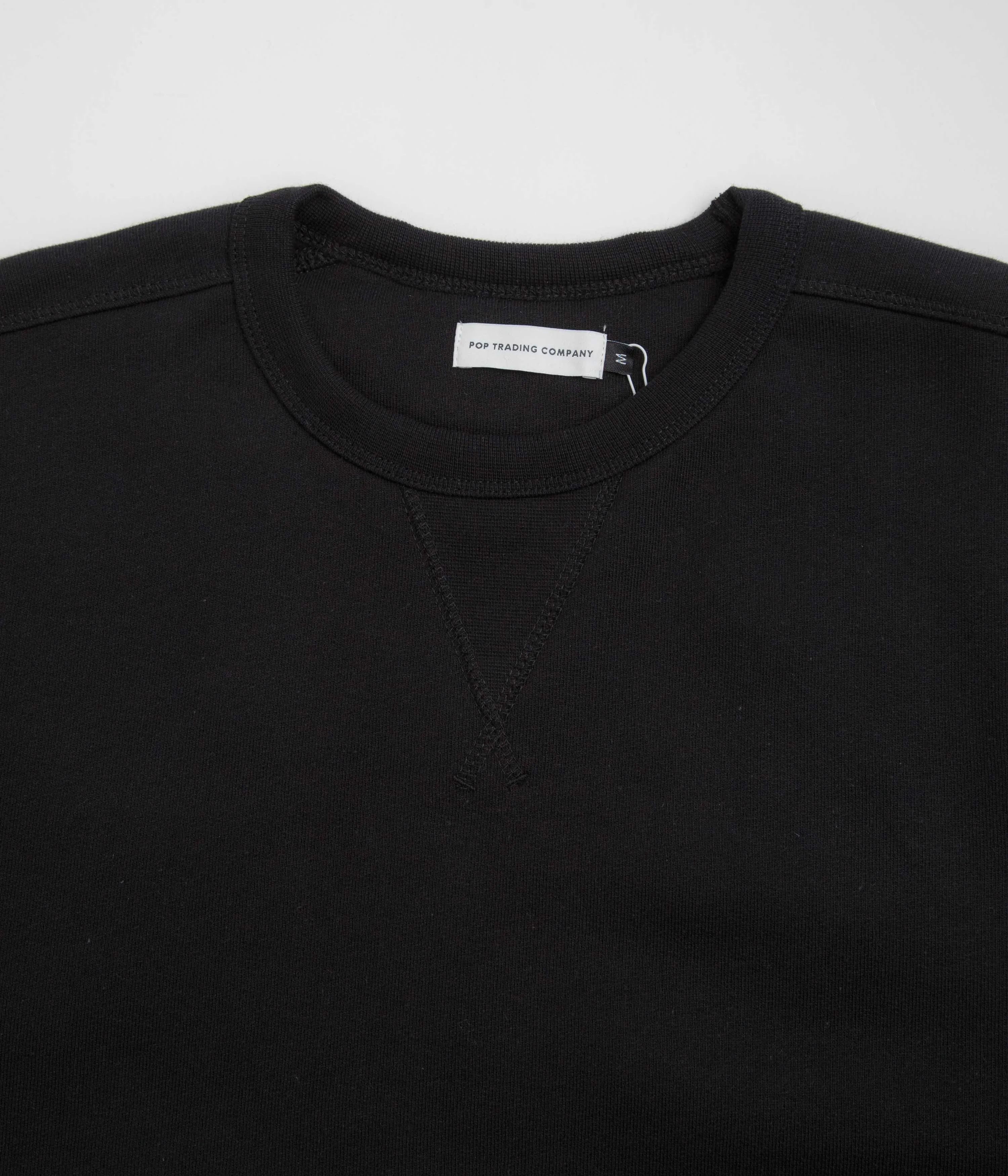Pop Trading Company Logo Crewneck Sweatshirt - Black / White product discount