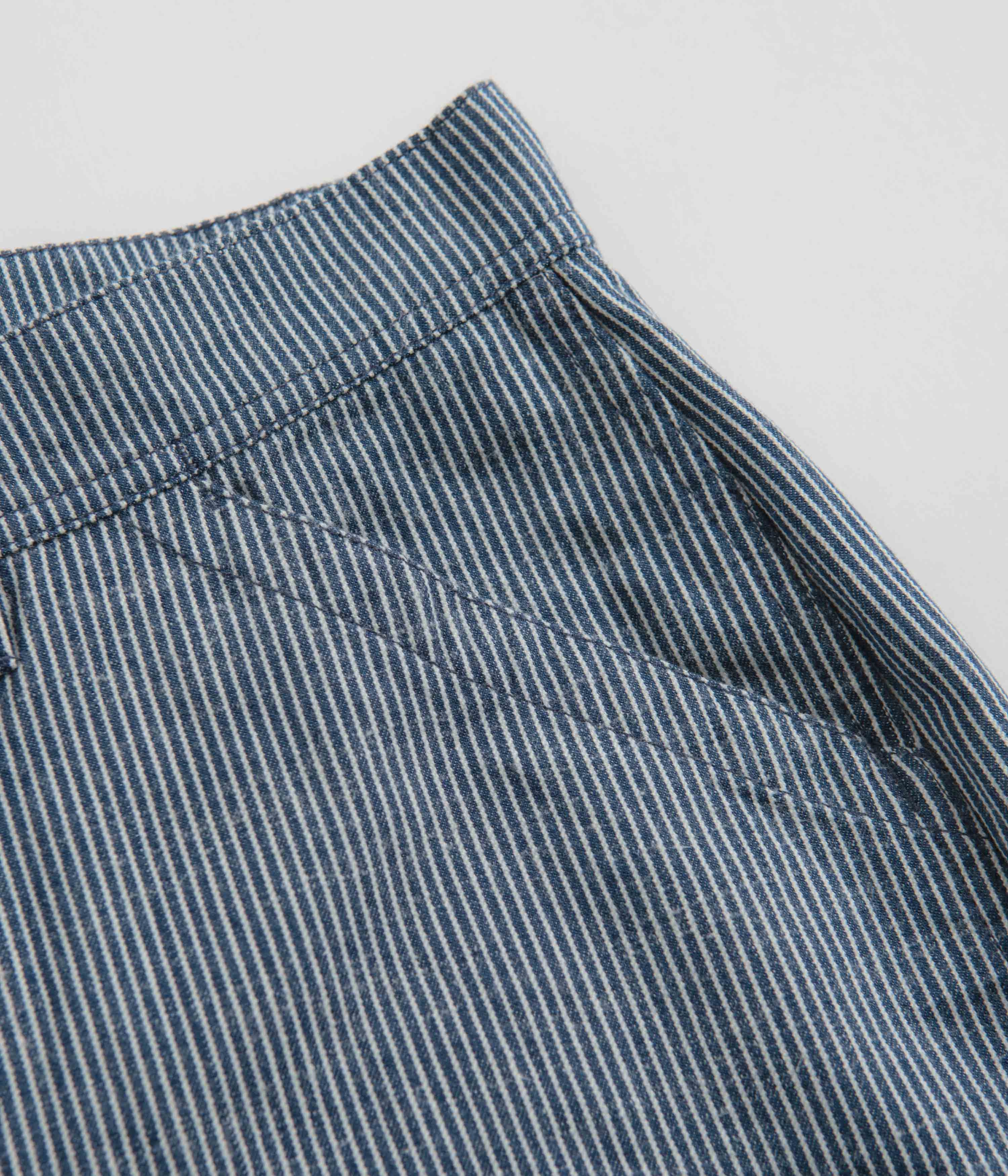 Four Way Stretch Low Profile Closure System Mollusk Womens Painter Shorts - Railroad Stripe