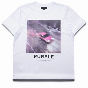Purple Brand Speed Tee - White petite size