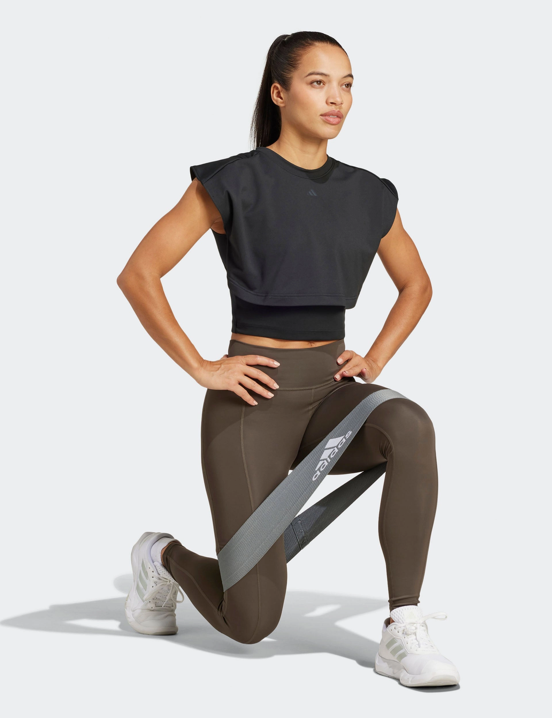 Optime Full-Length Leggings - Shadow Olive Casual Day Luxury Choice