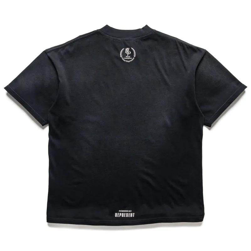 Represent World Championship Tee - Stained Black Lightweight Material Comfortable Feel