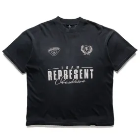 Represent World Championship Tee - Stained Black Flatlock Seam Technique loafers