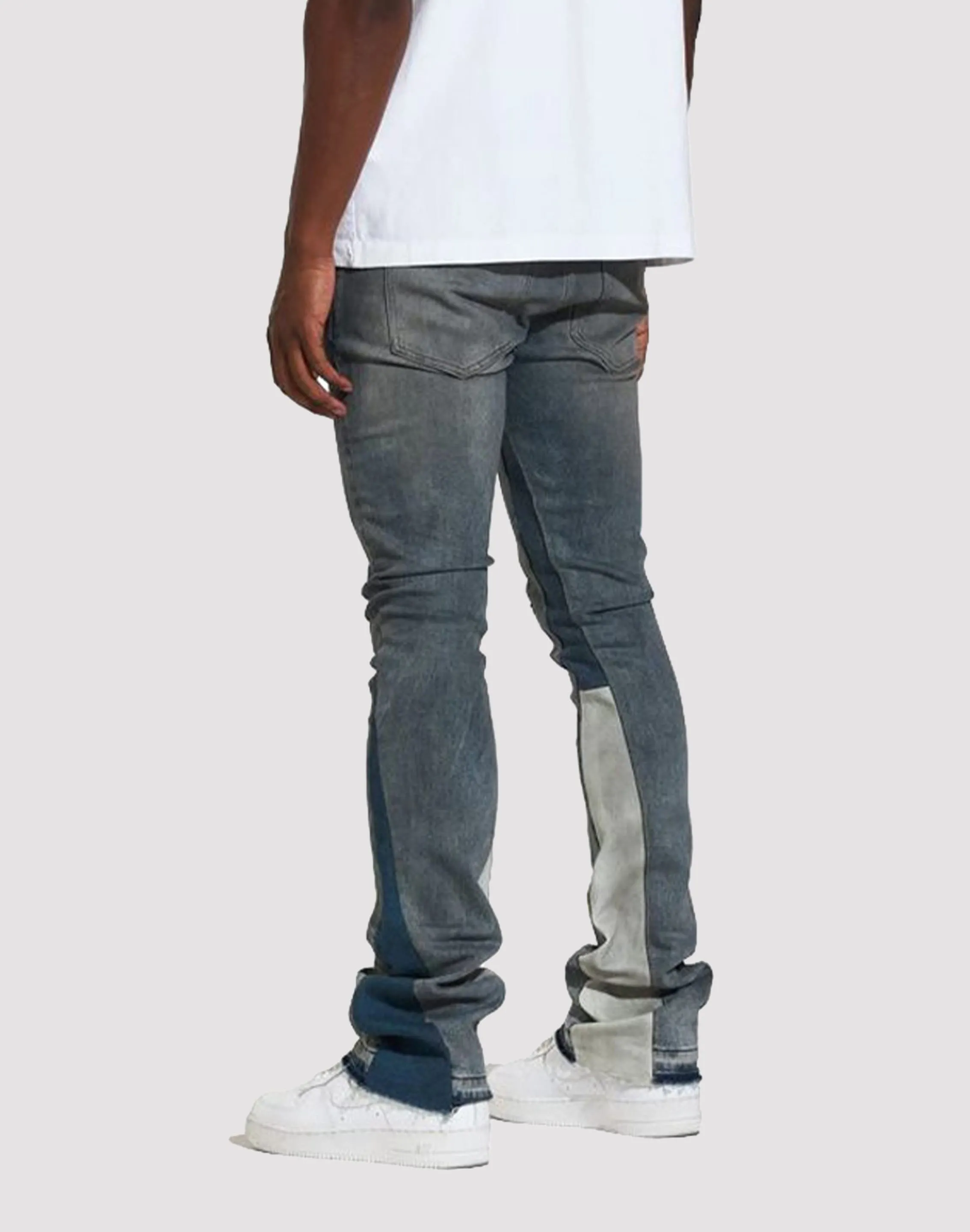 Crysp Denim Arch Stack Slim Fit Denim Jeans Magnetic Closure