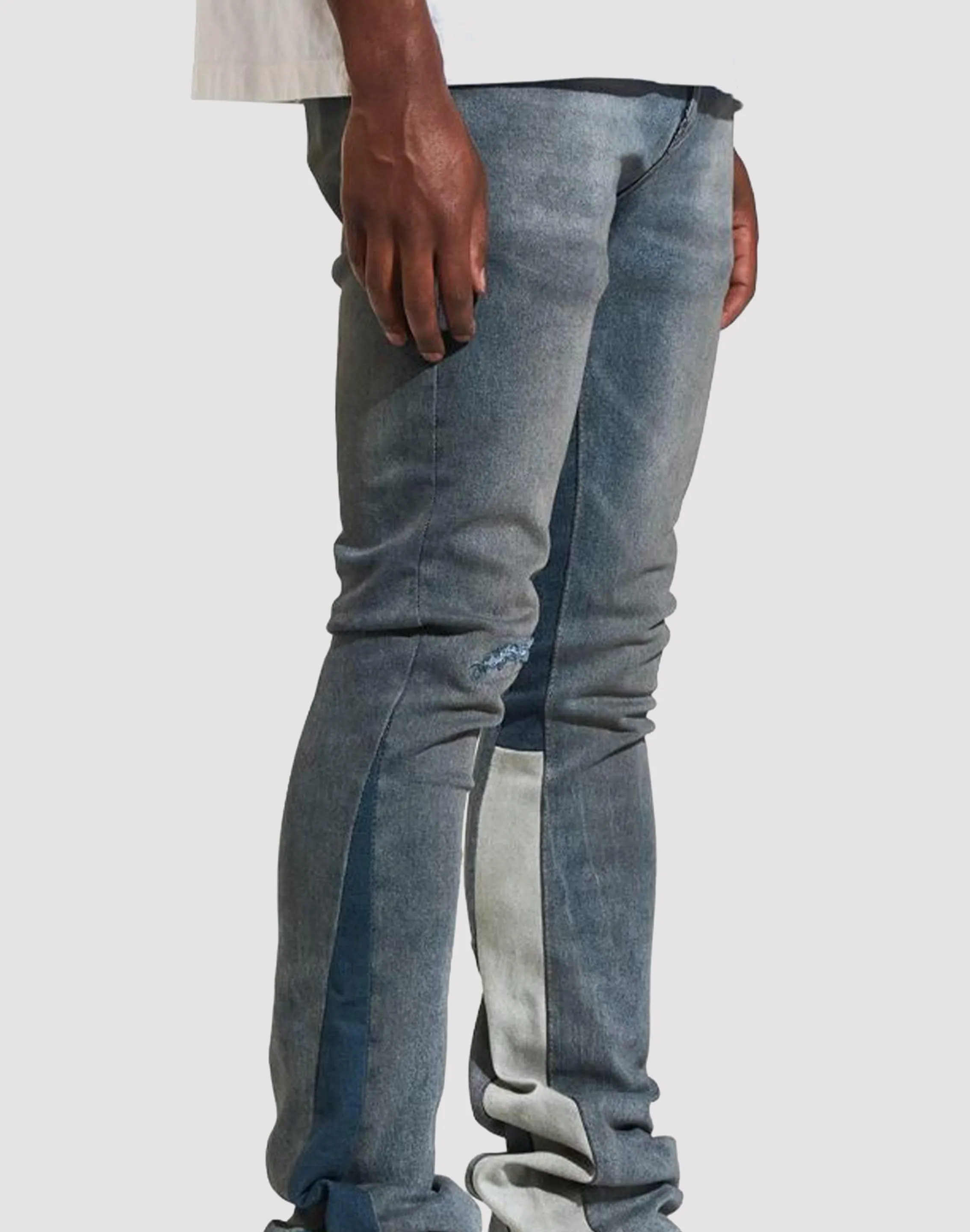 Crysp Denim Arch Stack Slim Fit Denim Jeans ConvertibleStyle Stretchable Fabric