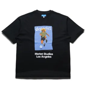 Market Illustrated Soccer Tee - Black home clothes