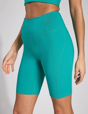 picnic clothes Warm Fit High Waisted Bike Short - Peacock