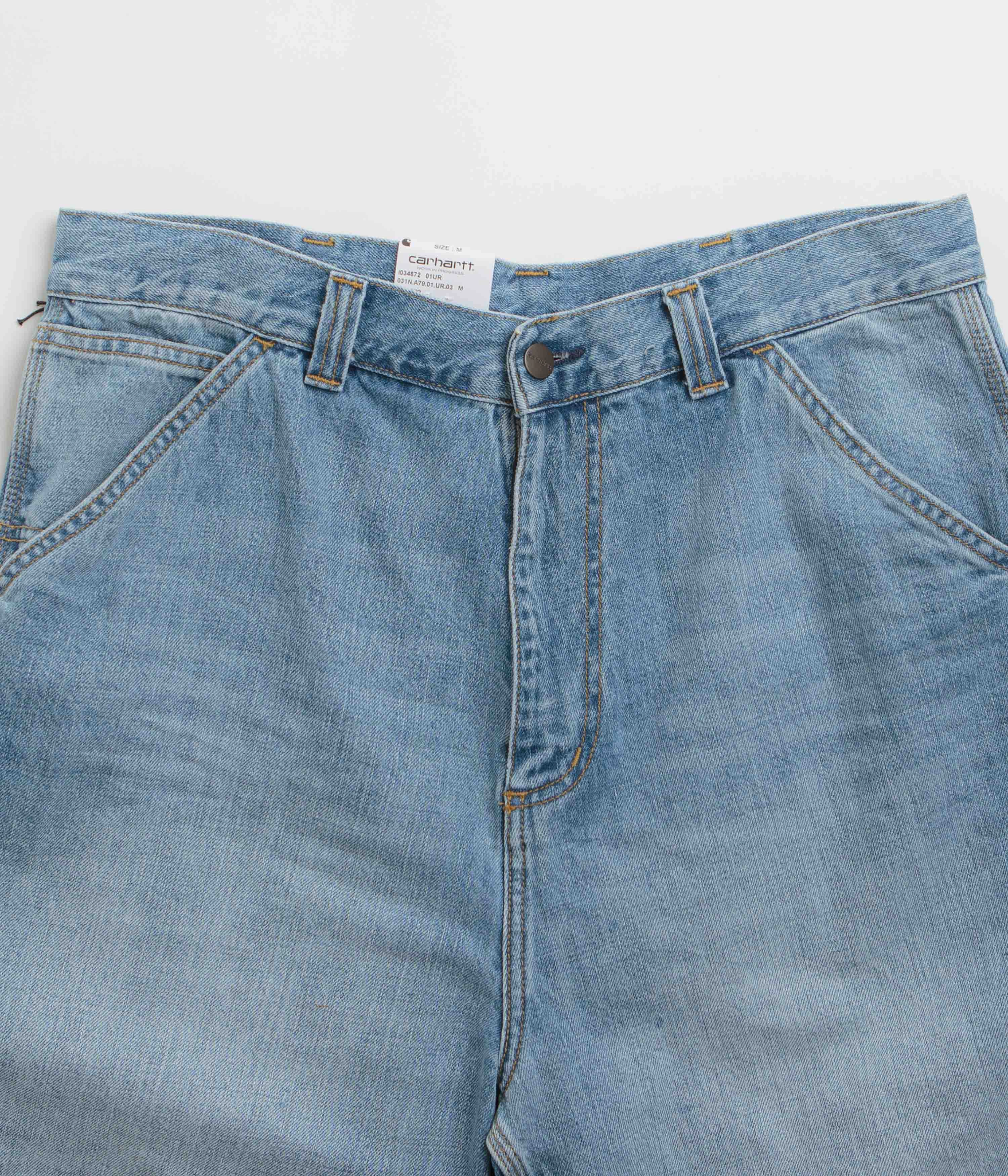 formal shorts Durable Weave Fabric Carhartt OG Single Knee Shorts - Blue Burst Washed