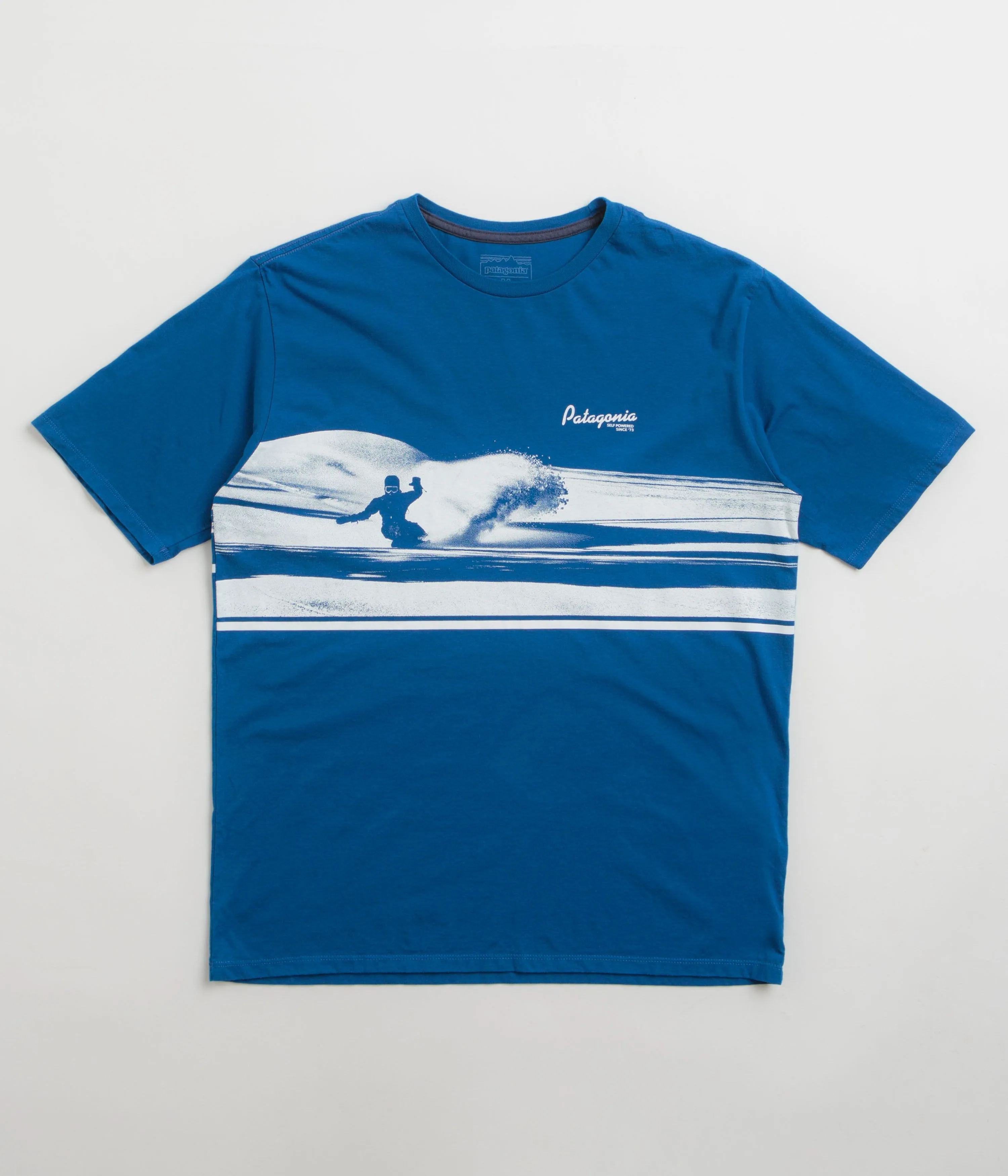 Patagonia Self-Power Organic T-Shirt - Endless Blue Lightweight Material