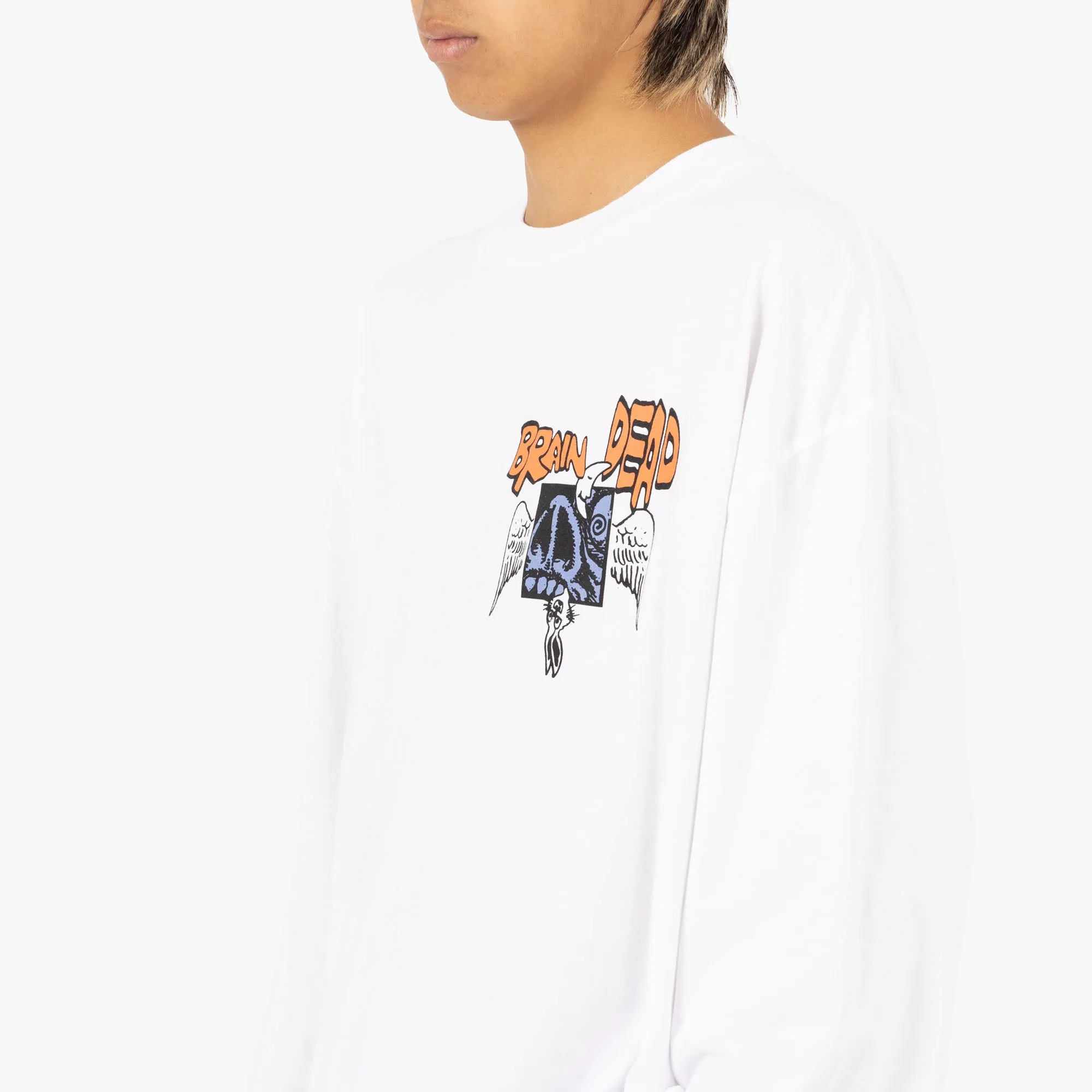 Office building Brain Dead Cosmic Debris L/S Shirt / White